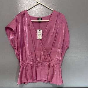 INC International Concepts Shimmering Pink Blouse